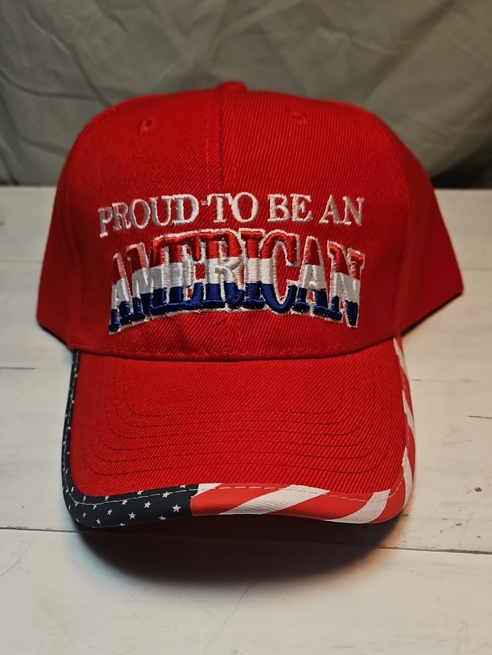 Red 'Proud to Be an American' Baseball Cap